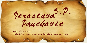 Veroslava Paučković vizit kartica